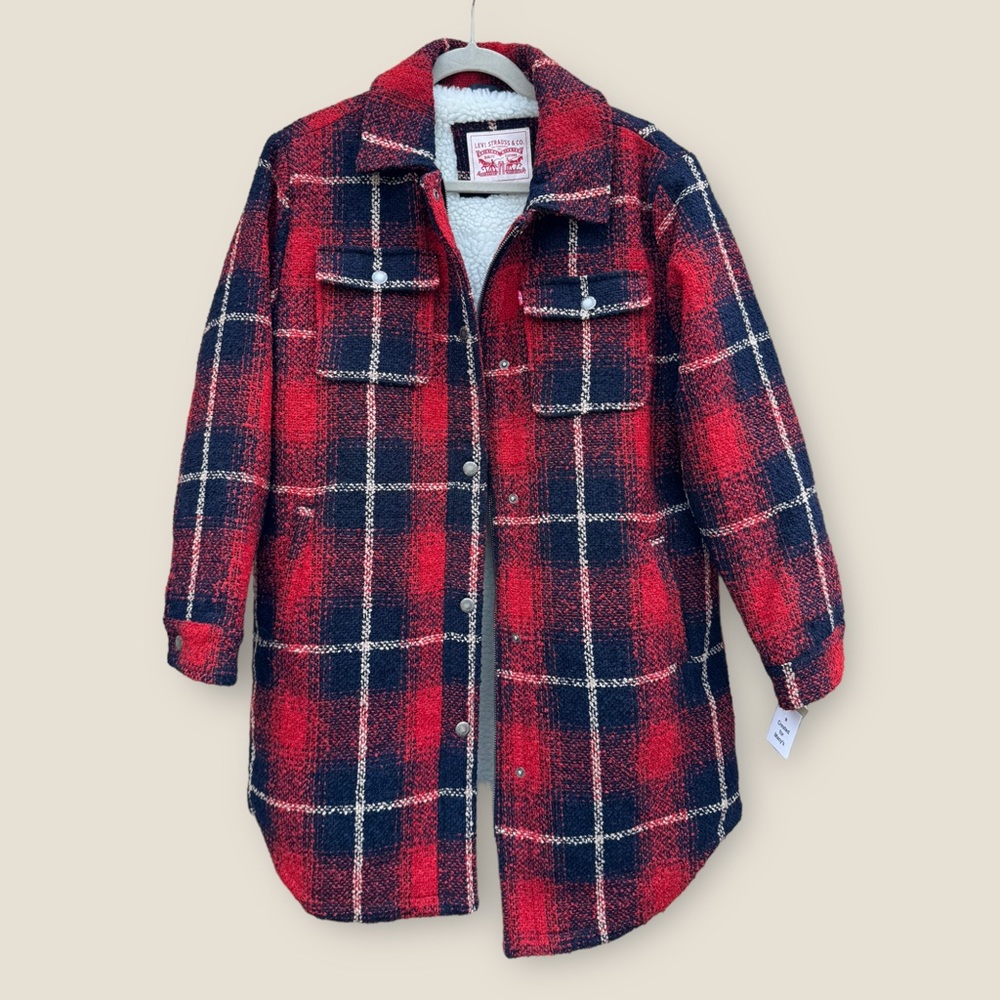 Levi's Plaid Fleece-Lined Shirt Jacket